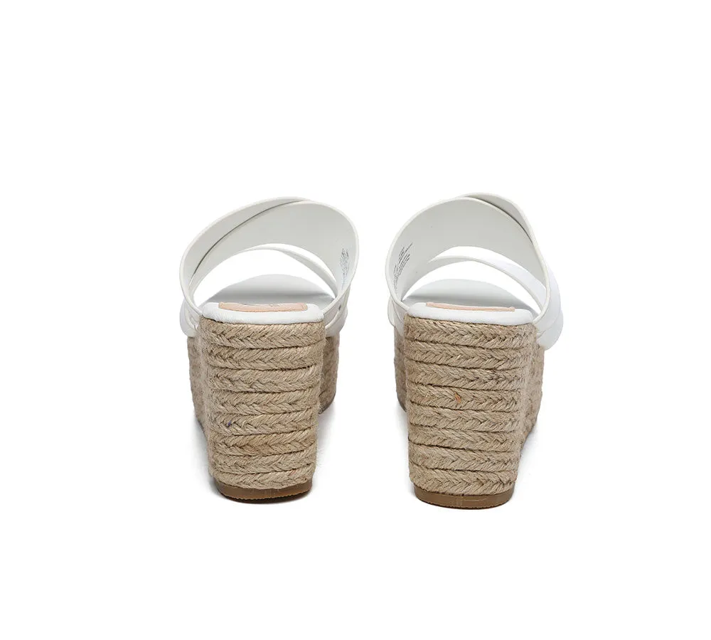 Women'S Crossover-Strap Platform Heels Slip-On Sandal Slides Wedges Julie
