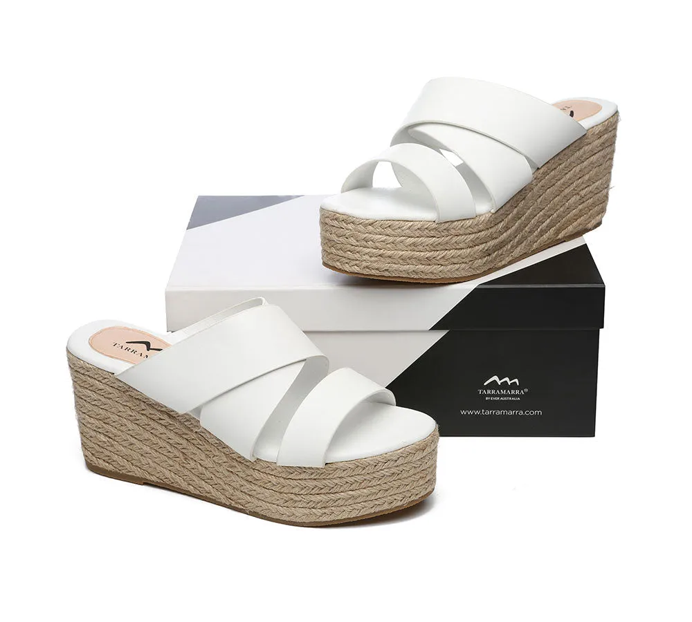 Women'S Crossover-Strap Platform Heels Slip-On Sandal Slides Wedges Julie