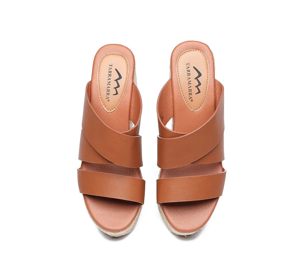 Women'S Crossover-Strap Platform Heels Slip-On Sandal Slides Wedges Julie