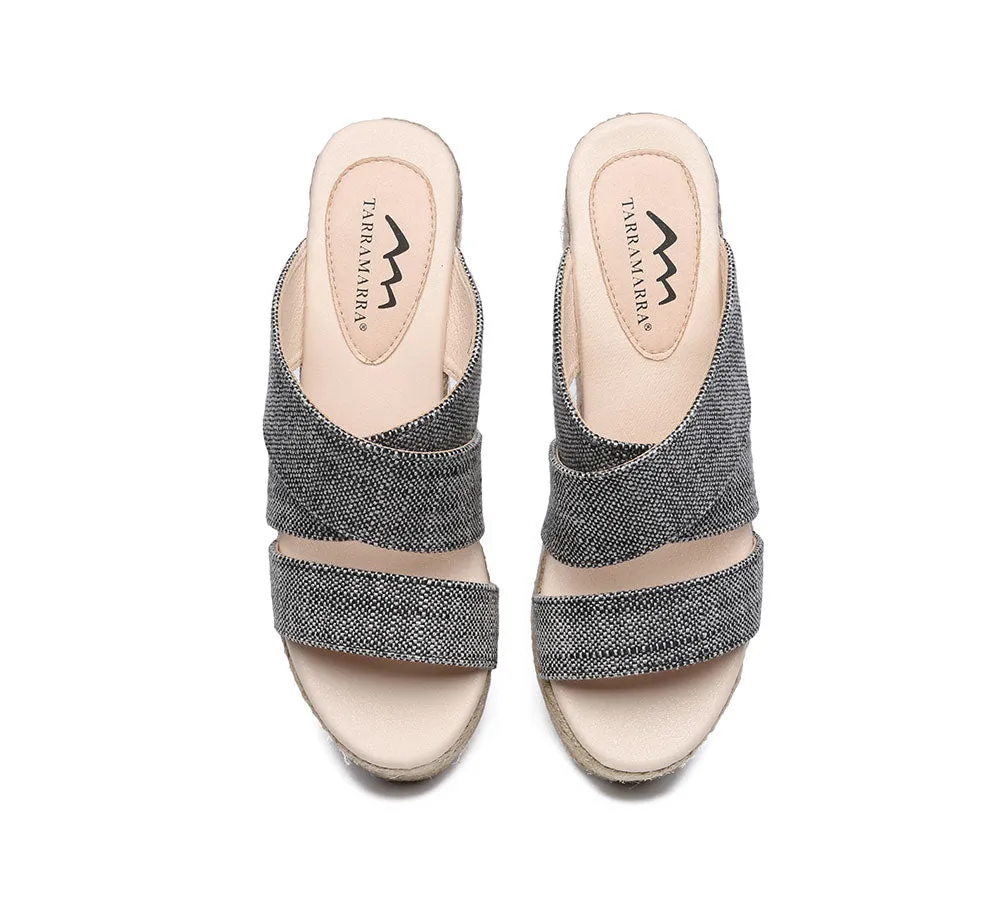 Women'S Crossover-Strap Platform Heels Slip-On Sandal Slides Wedges Julie