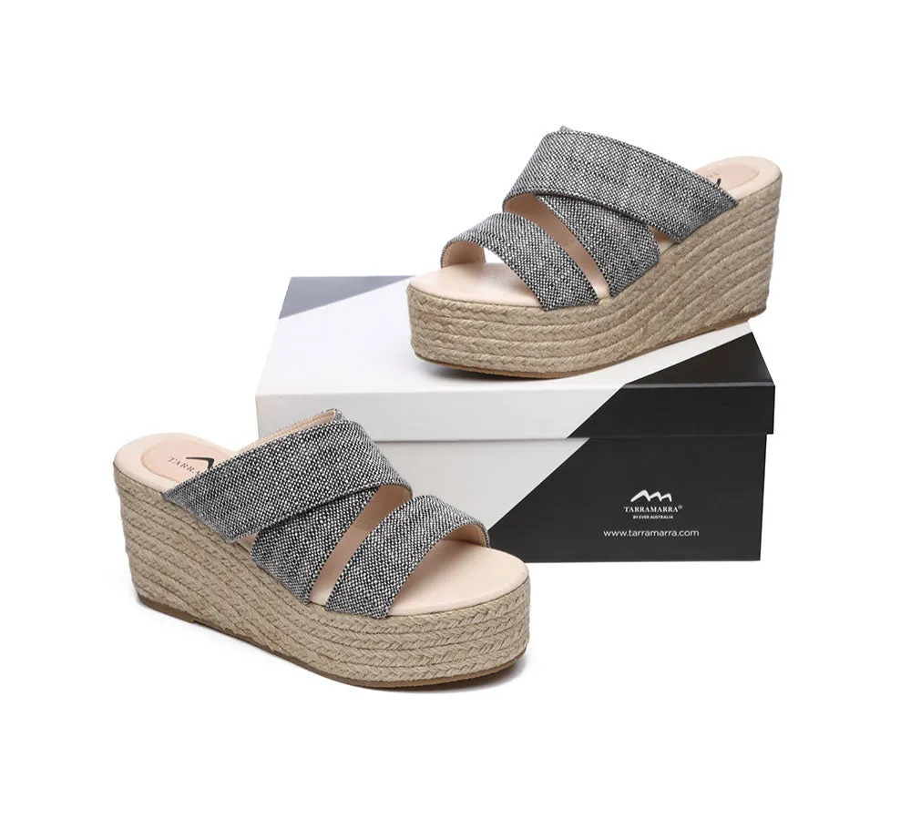Women'S Crossover-Strap Platform Heels Slip-On Sandal Slides Wedges Julie