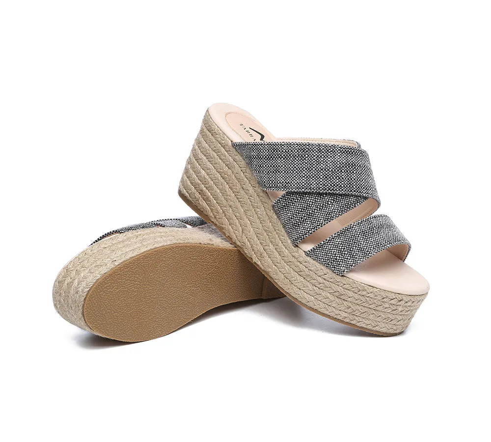Women'S Crossover-Strap Platform Heels Slip-On Sandal Slides Wedges Julie