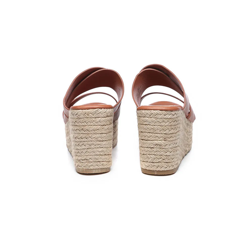 Women'S Crossover-Strap Platform Heels Slip-On Sandal Slides Wedges Julie