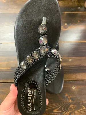 Wring Sandals - Black