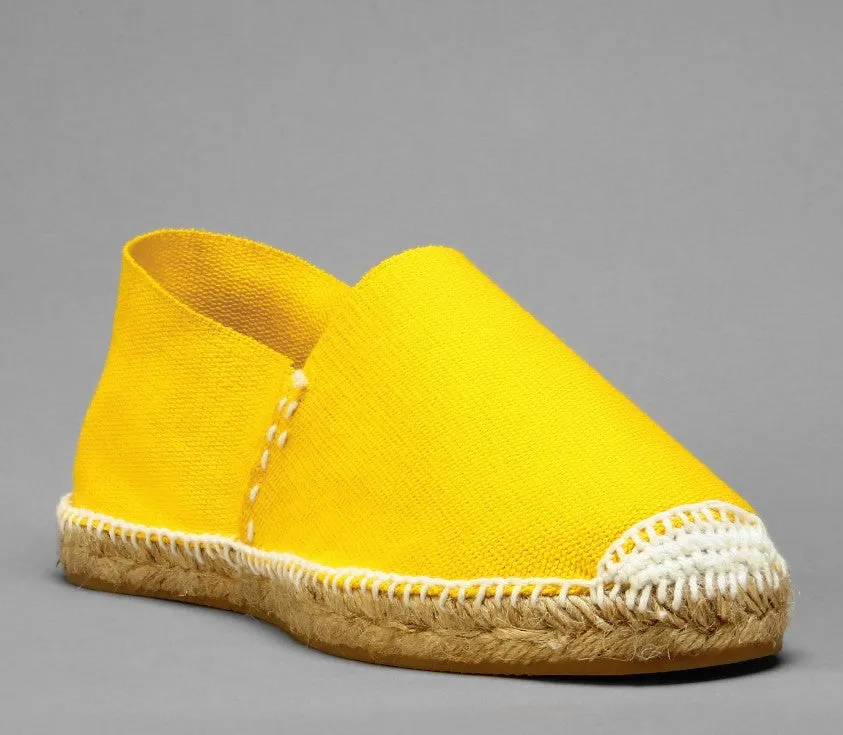 Yellow espadrille canvas