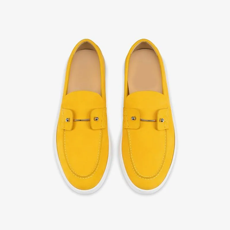 Yellow Suede Loafers