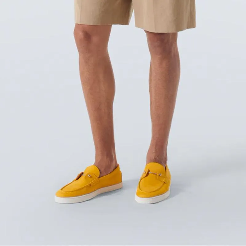 Yellow Suede Loafers